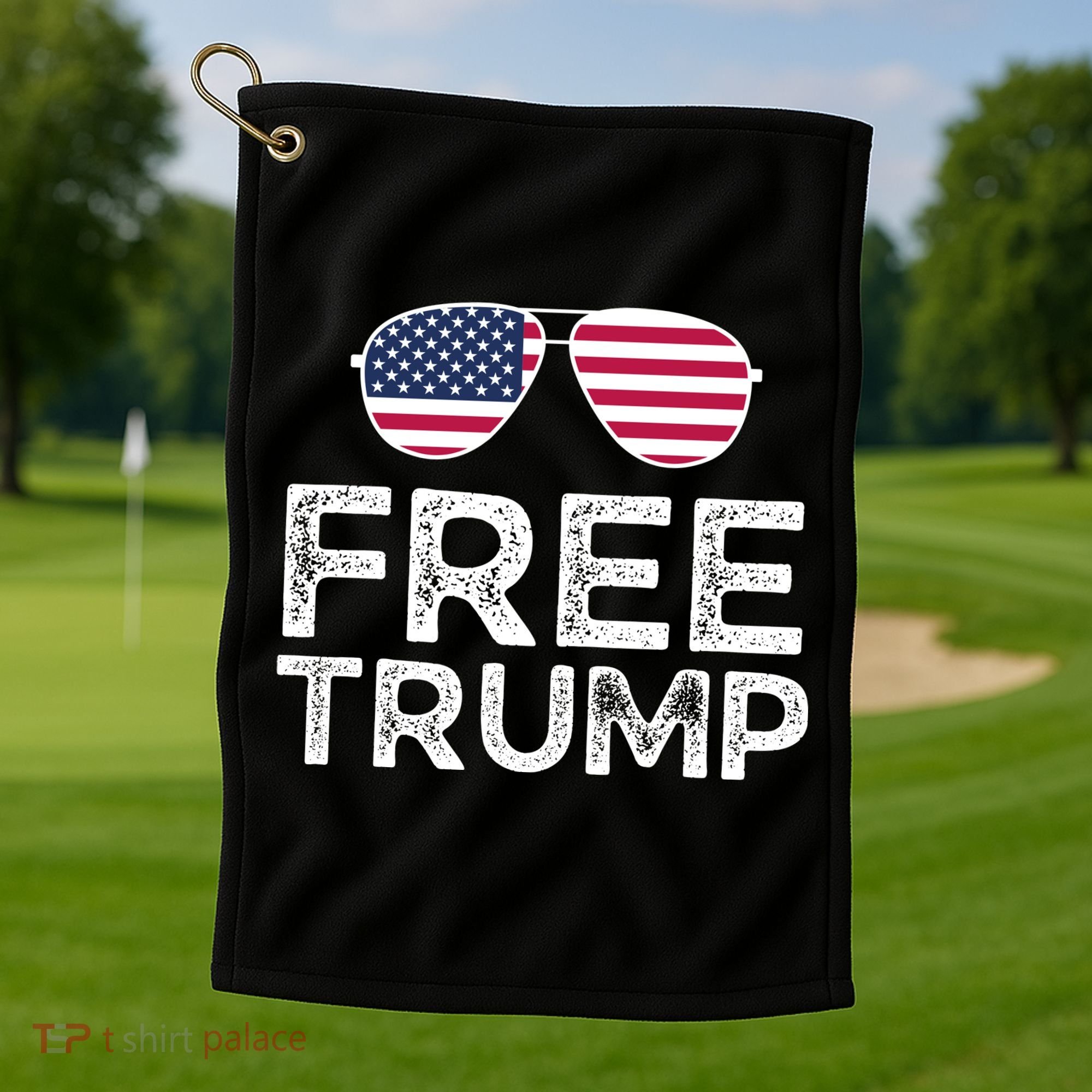 Free Donald Trump Republican Support Golf Towel