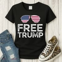 Free Donald Trump Republican Support Women's T-Shirt thumb 3