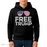 Free Donald Trump Republican Support Kids Hoodie thumb 4