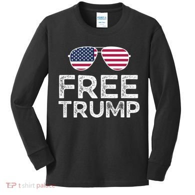 Free Donald Trump Republican Support Kids Long Sleeve Shirt