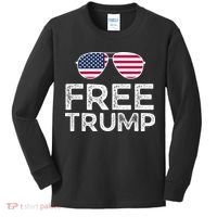 Free Donald Trump Republican Support Kids Long Sleeve Shirt thumb 0