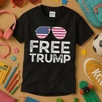 Free Donald Trump Republican Support Kids T-Shirt thumb 3