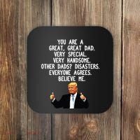 Funny Donald Trump Fathers Day Gag Gift Conservative Dad Coaster thumb 0