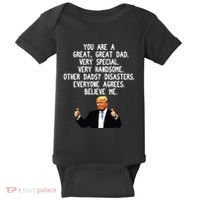 Funny Donald Trump Fathers Day Gag Gift Conservative Dad Baby Bodysuit thumb 0