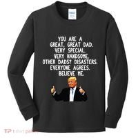 Funny Donald Trump Fathers Day Gag Gift Conservative Dad Kids Long Sleeve Shirt thumb 0