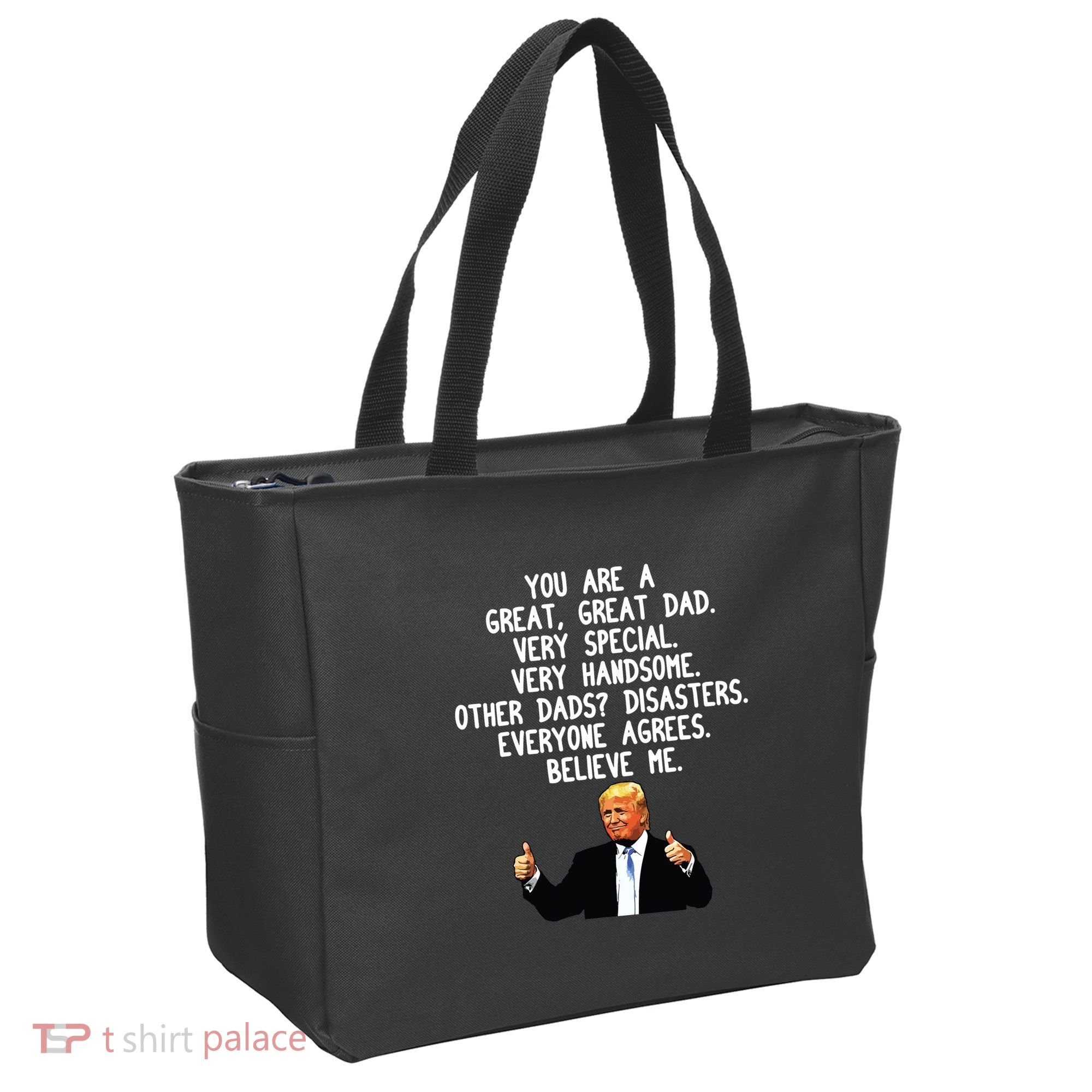 Funny Donald Trump Fathers Day Gag Gift Conservative Dad Tote Bag