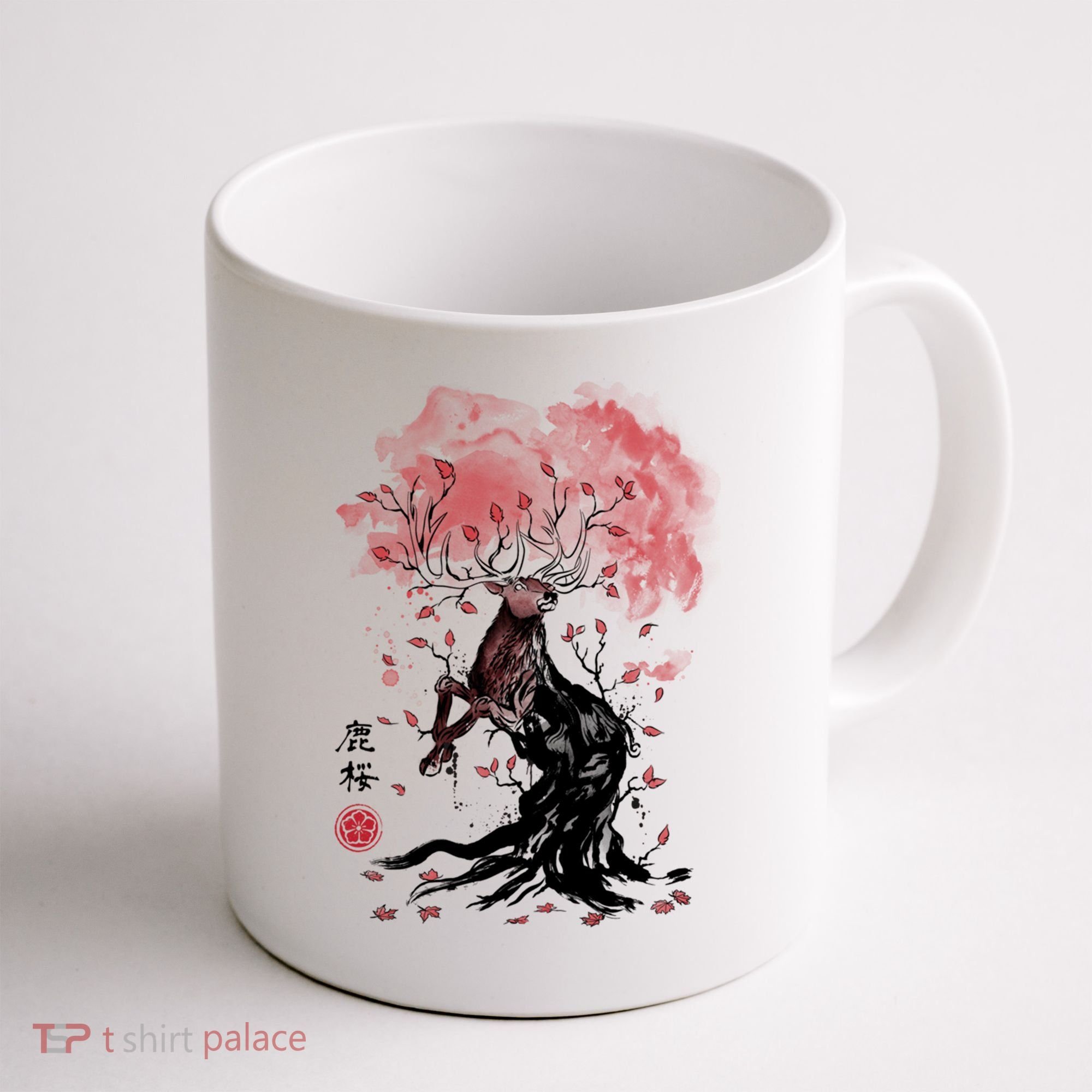 Fantasy Deer Tree Japanese Style Art Picture Painting Coffee Mug