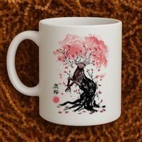 Fantasy Deer Tree Japanese Style Art Picture Painting Coffee Mug thumb 2