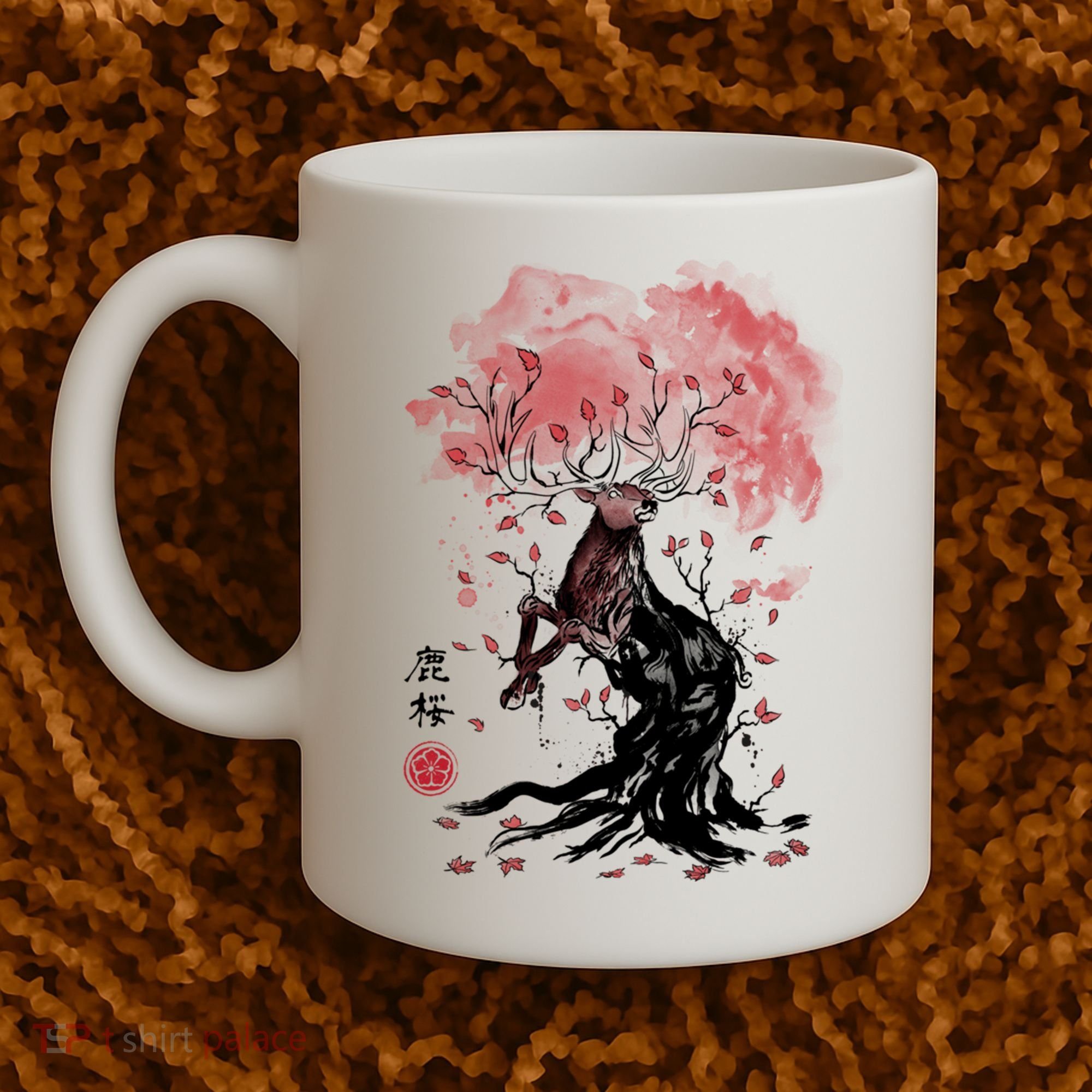 Fantasy Deer Tree Japanese Style Art Picture Painting Coffee Mug