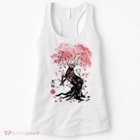 Fantasy Deer Tree Japanese Style Art Picture Painting Women's Tank Top thumb 0