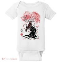 Fantasy Deer Tree Japanese Style Art Picture Painting Baby Bodysuit thumb 0