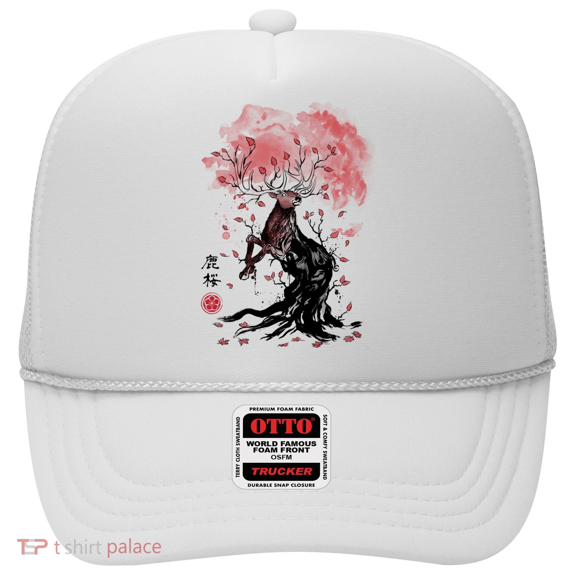 Fantasy Deer Tree Japanese Style Art Picture Painting Hat