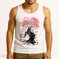Fantasy Deer Tree Japanese Style Art Picture Painting Tank Top thumb 3