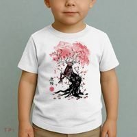 Fantasy Deer Tree Japanese Style Art Picture Painting Toddler T-Shirt thumb 2