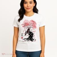 Fantasy Deer Tree Japanese Style Art Picture Painting Women's T-Shirt thumb 4