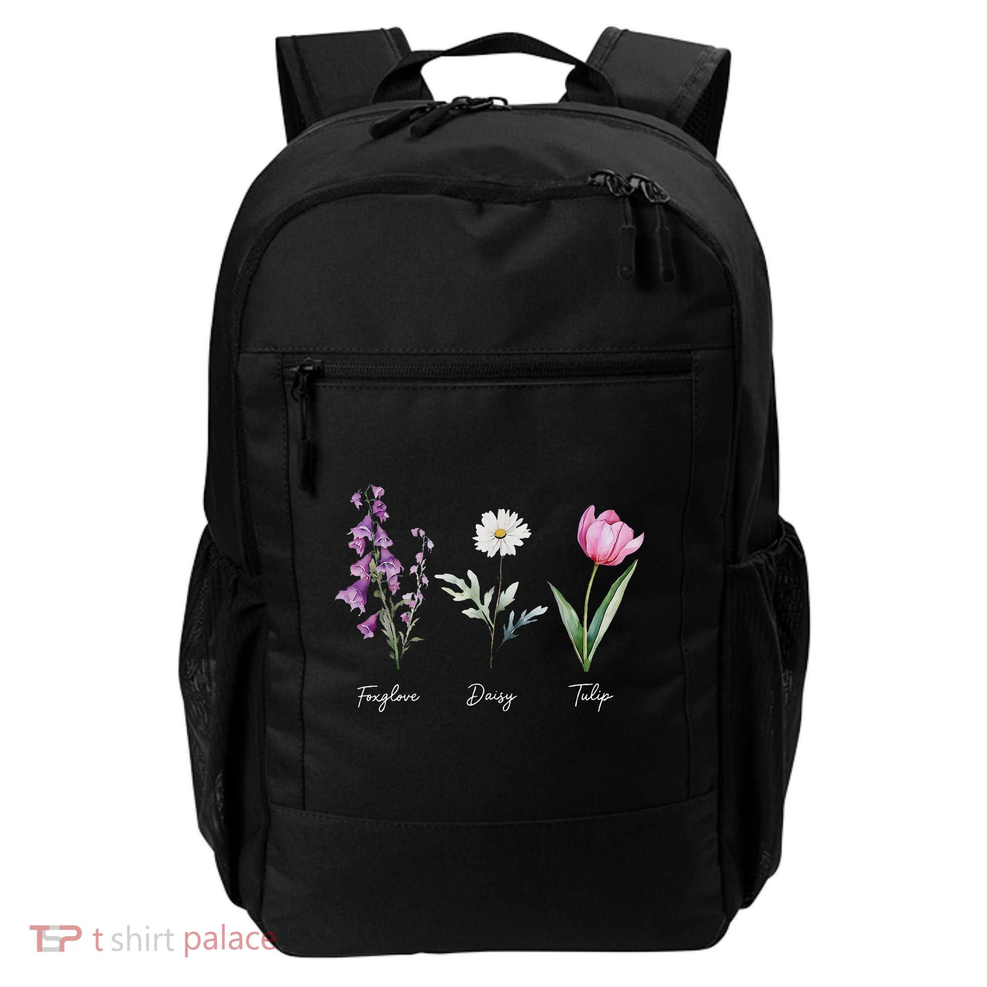 Foxglove Daisy Tulip Floral  Backpack