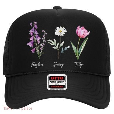 Foxglove Daisy Tulip Floral  Hat