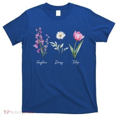 Foxglove Daisy Tulip Floral  T-Shirt