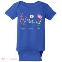 Foxglove Daisy Tulip Floral  Baby Bodysuit thumb 0