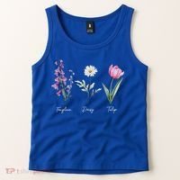 Foxglove Daisy Tulip Floral  Tank Top thumb 2