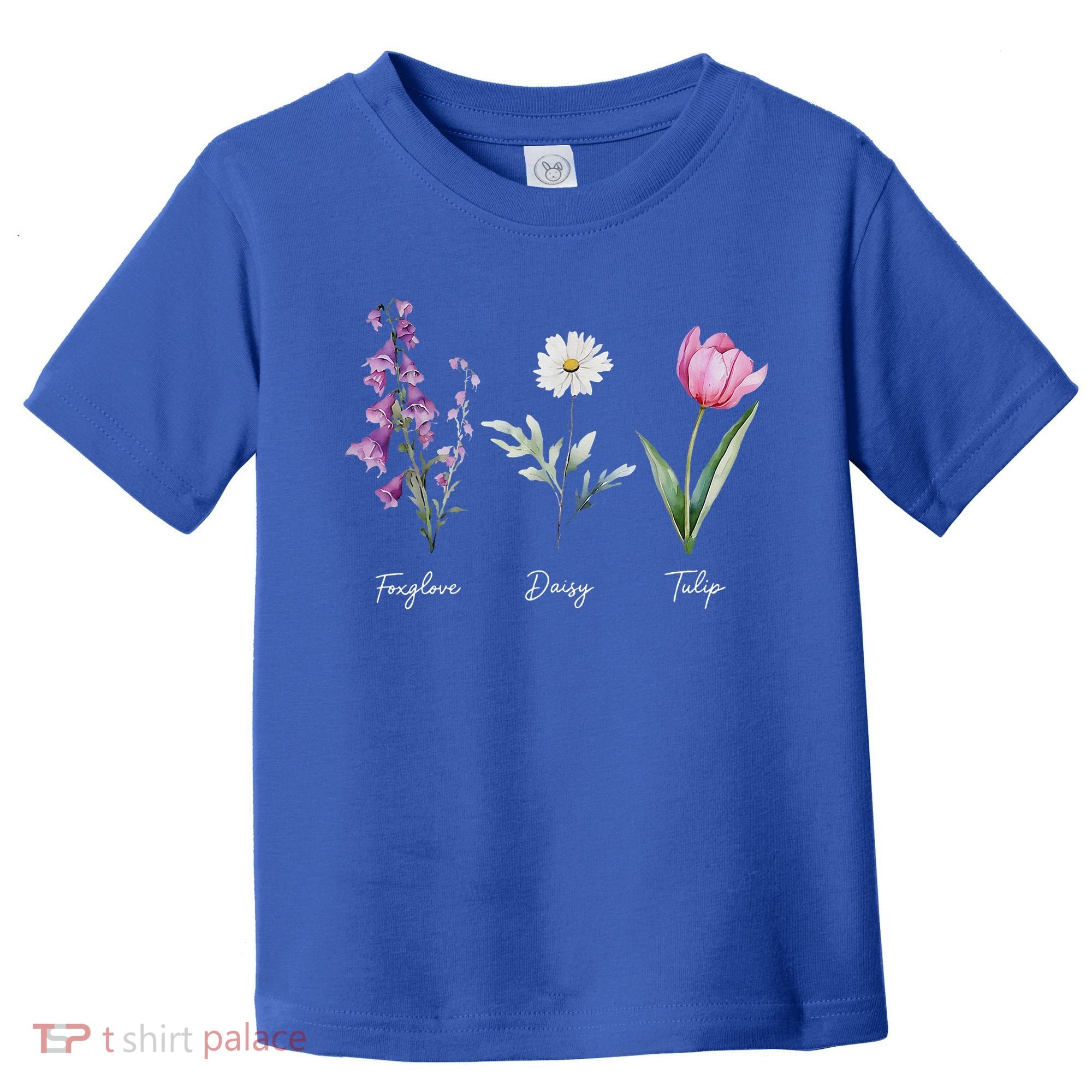 Foxglove Daisy Tulip Floral  Toddler T-Shirt