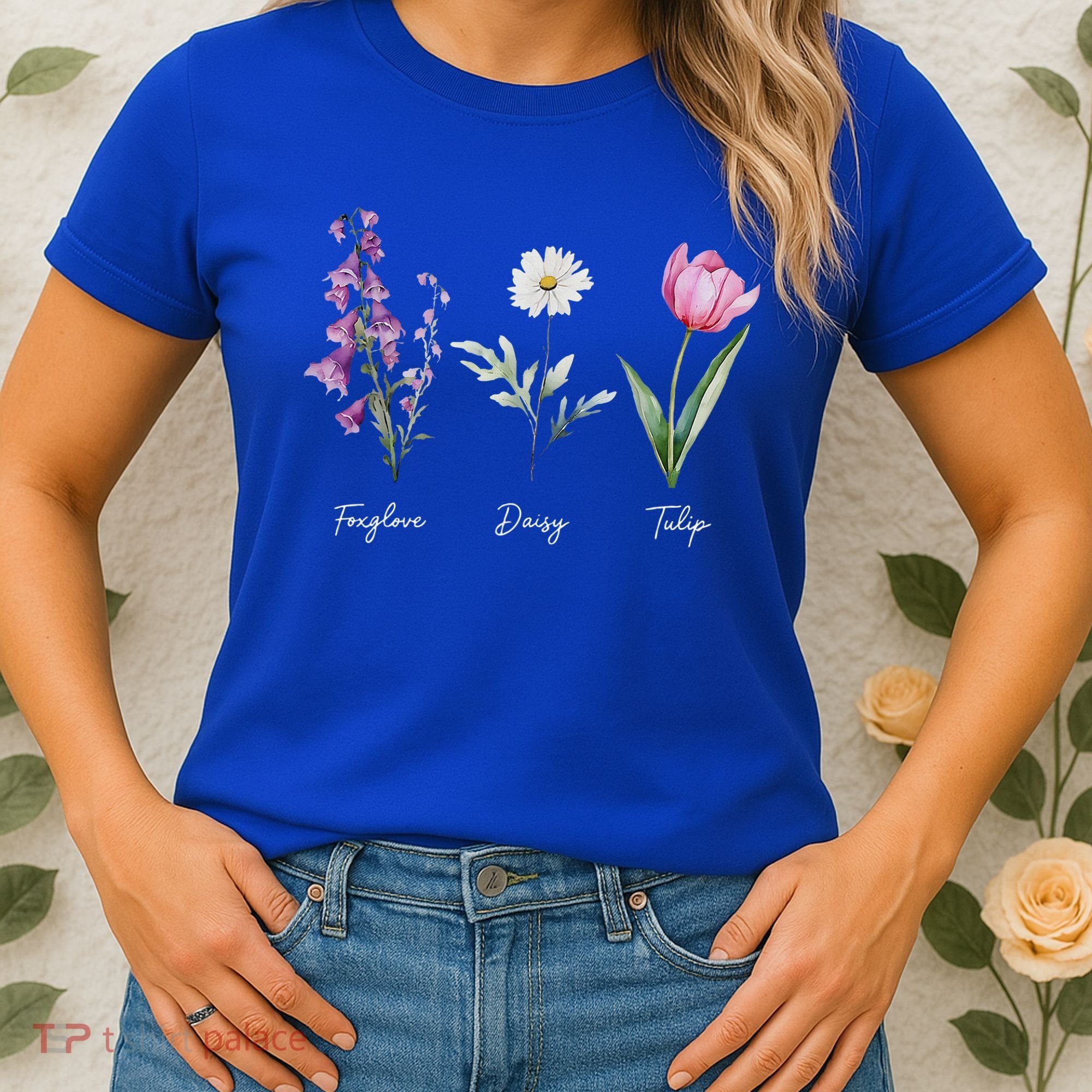 Foxglove Daisy Tulip Floral  Women's T-Shirt
