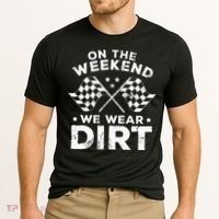 Funny Dirt Track Racing On The Weekend We Wear Dirt Cooling Performance Crew T-Shirt thumb 2