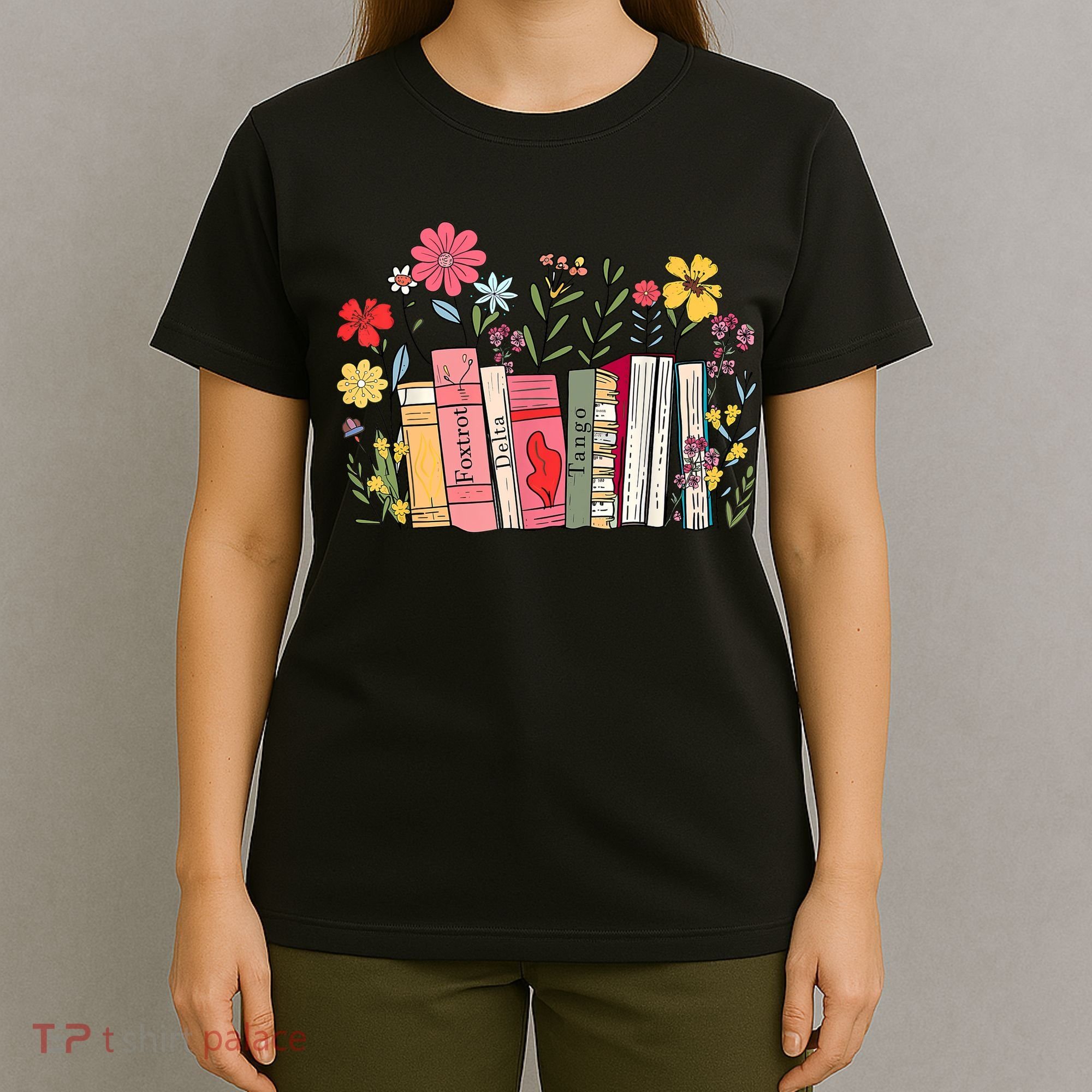 Foxtrot Delta Tango Women Book Loves Retro Funny  T-Shirt