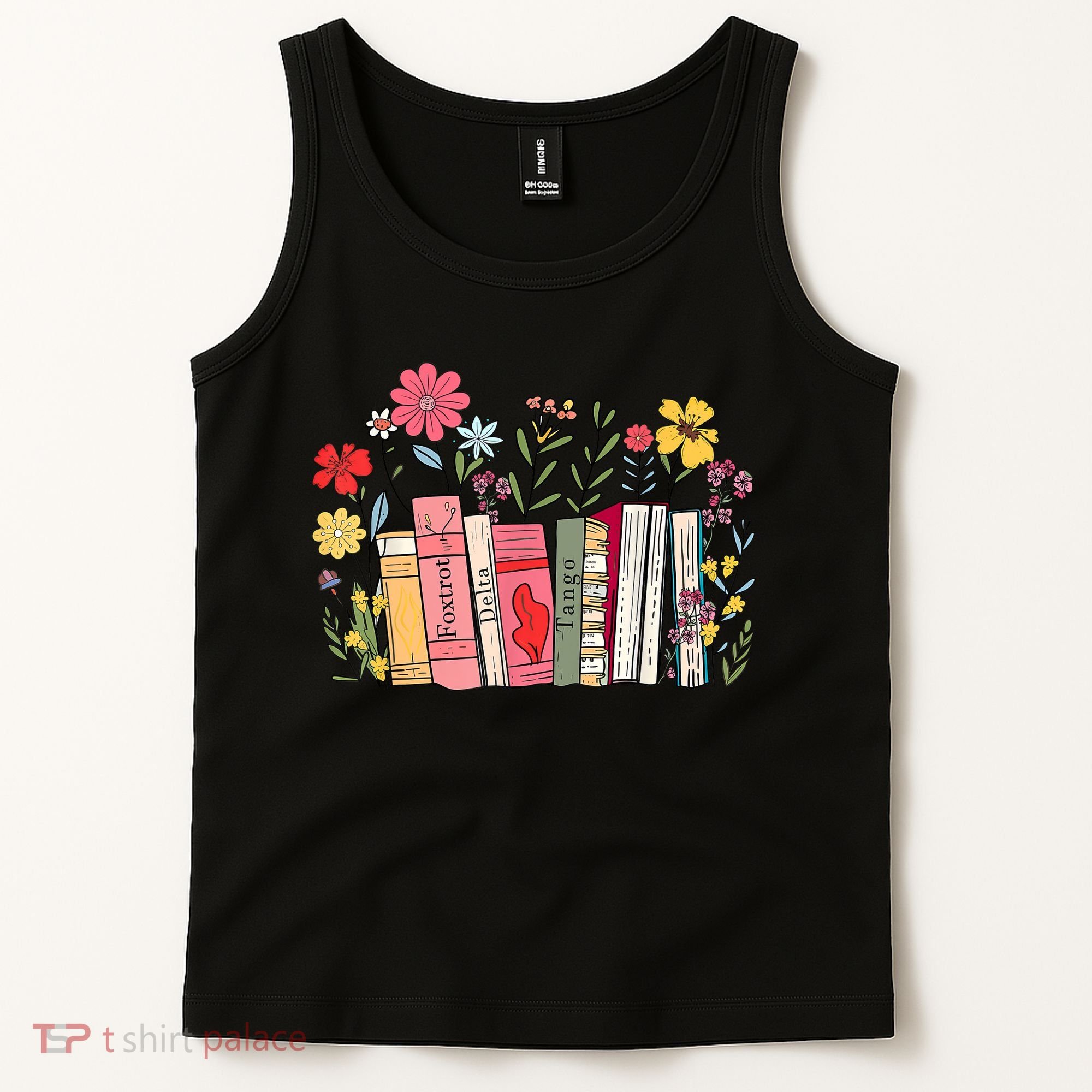 Foxtrot Delta Tango Women Book Loves Retro Funny  Tank Top