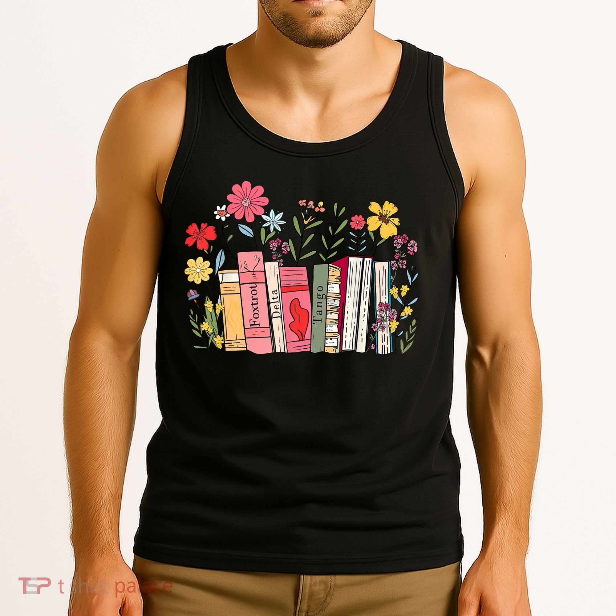Foxtrot Delta Tango Women Book Loves Retro Funny  Tank Top