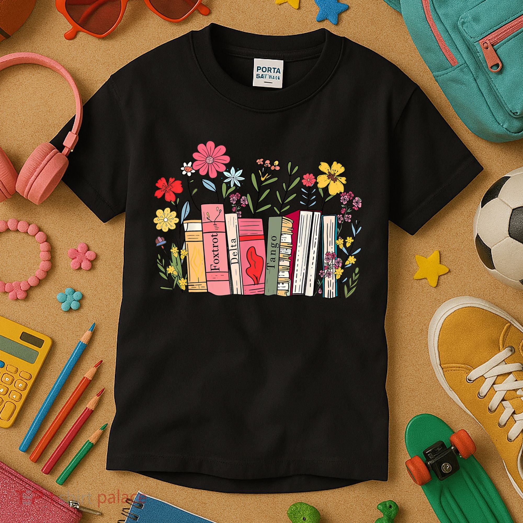 Foxtrot Delta Tango Women Book Loves Retro Funny  Kids T-Shirt