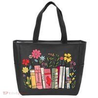 Foxtrot Delta Tango Women Book Loves Retro Funny  Tote Bag thumb 0