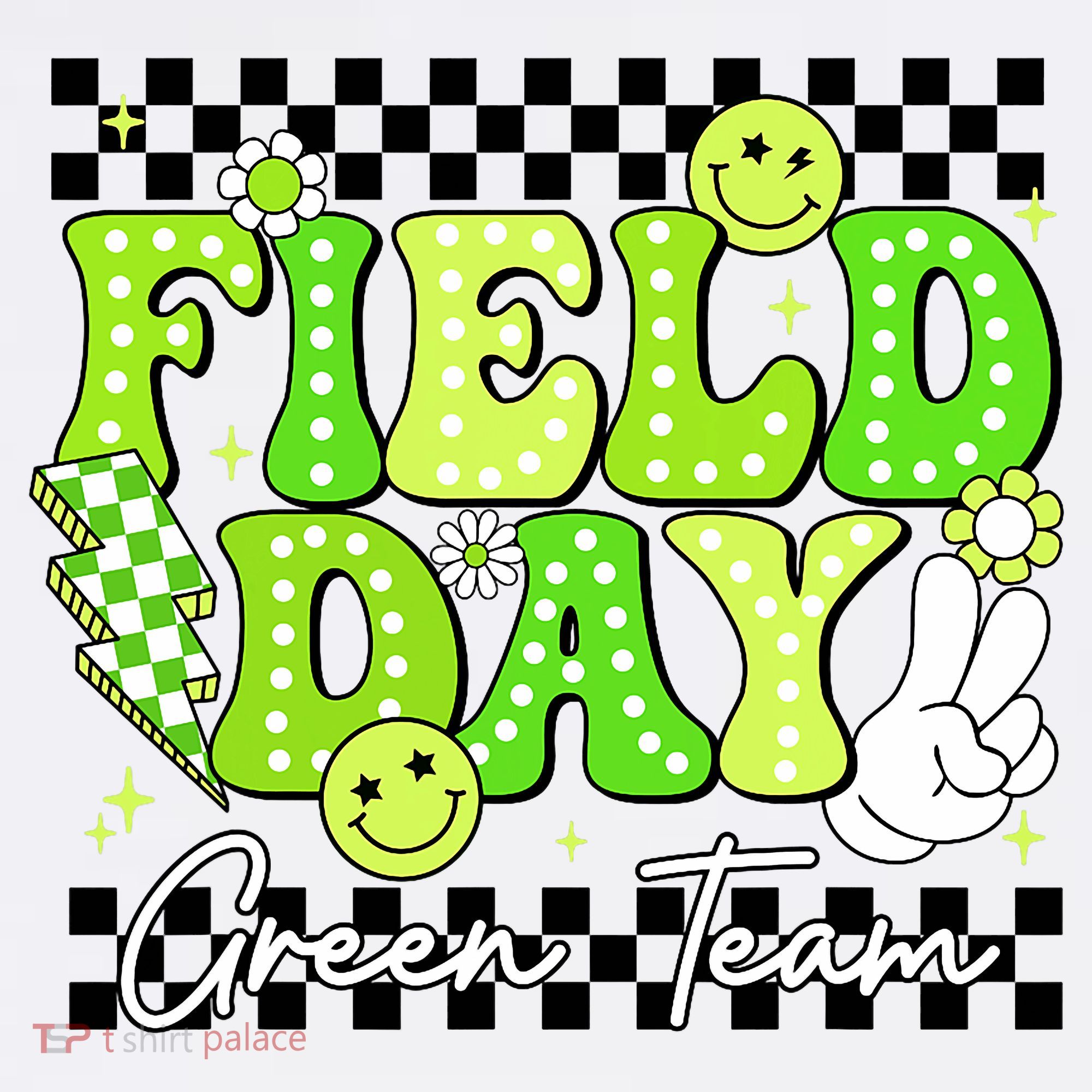 Field Day Trip Green Team Color Game Competition  T-Shirt