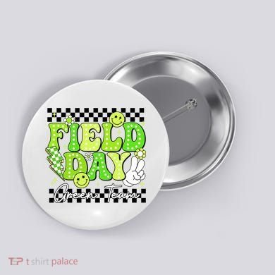Field Day Trip Green Team Color Game Competition  Button