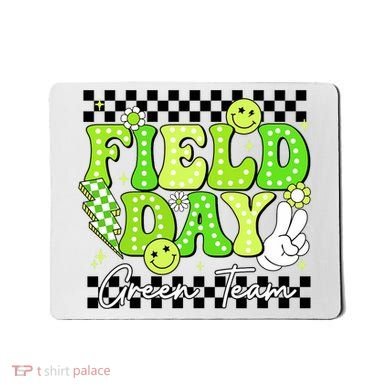 Field Day Trip Green Team Color Game Competition  Mousepad