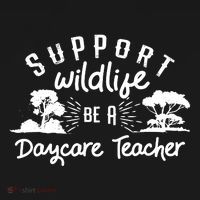 Funny Daycare Teacher Childcare Provider Support Wildlife Pom Pom 12in Knit Beanie thumb 2