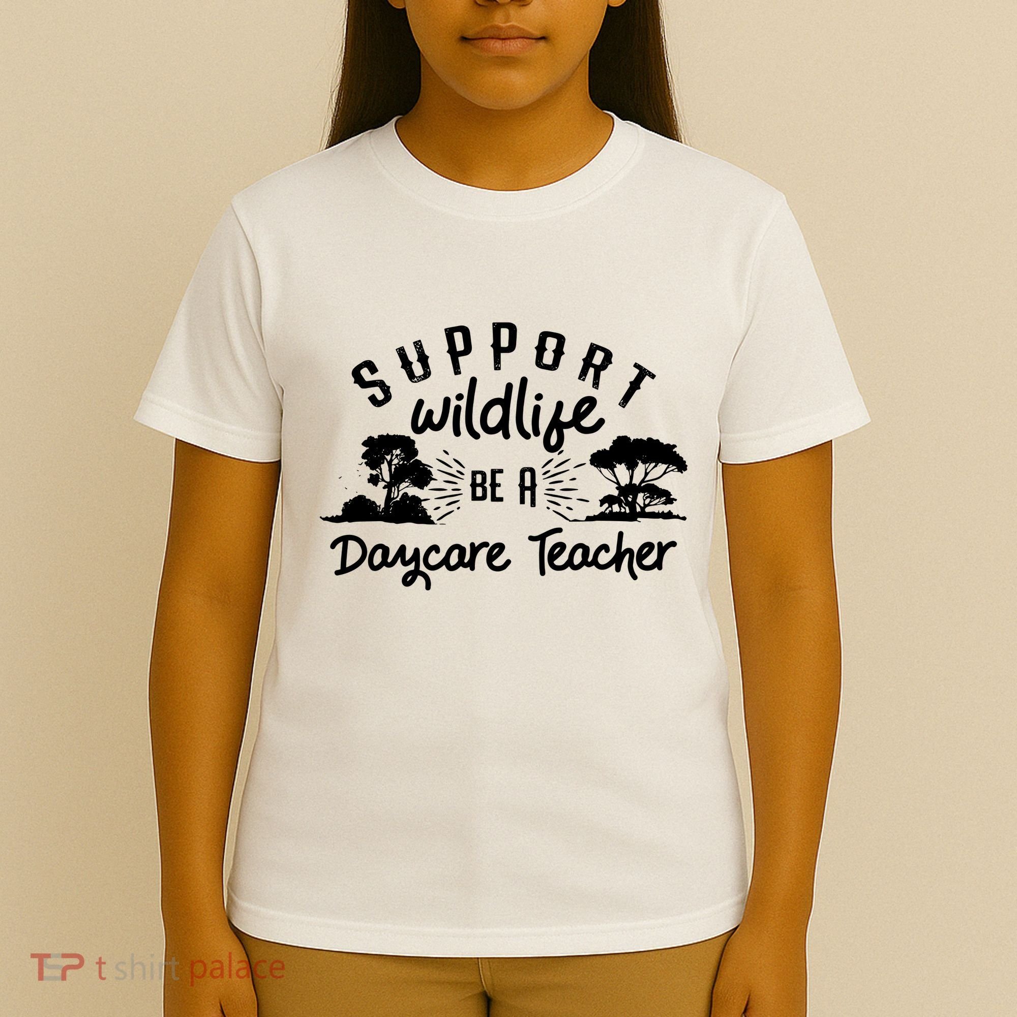 Funny Daycare Teacher Childcare Provider Support Wildlife T-Shirt