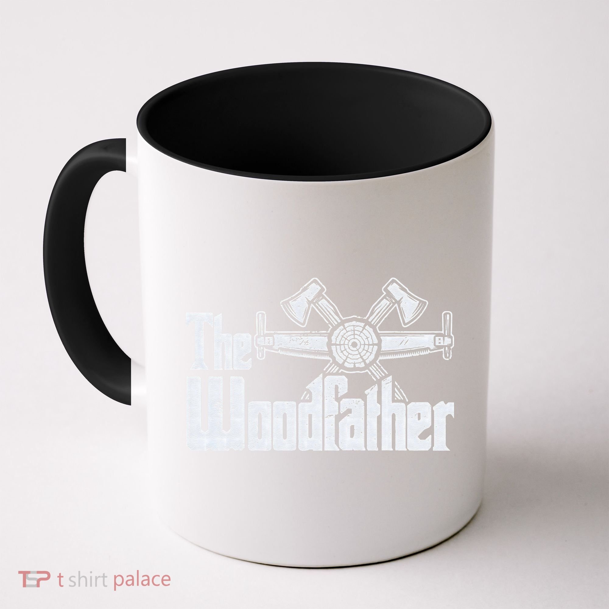 Fathers Day The Woodfather Woodworker Father Coffee Mug