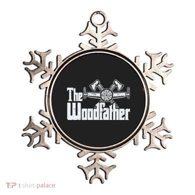 Fathers Day The Woodfather Woodworker Father Ornament