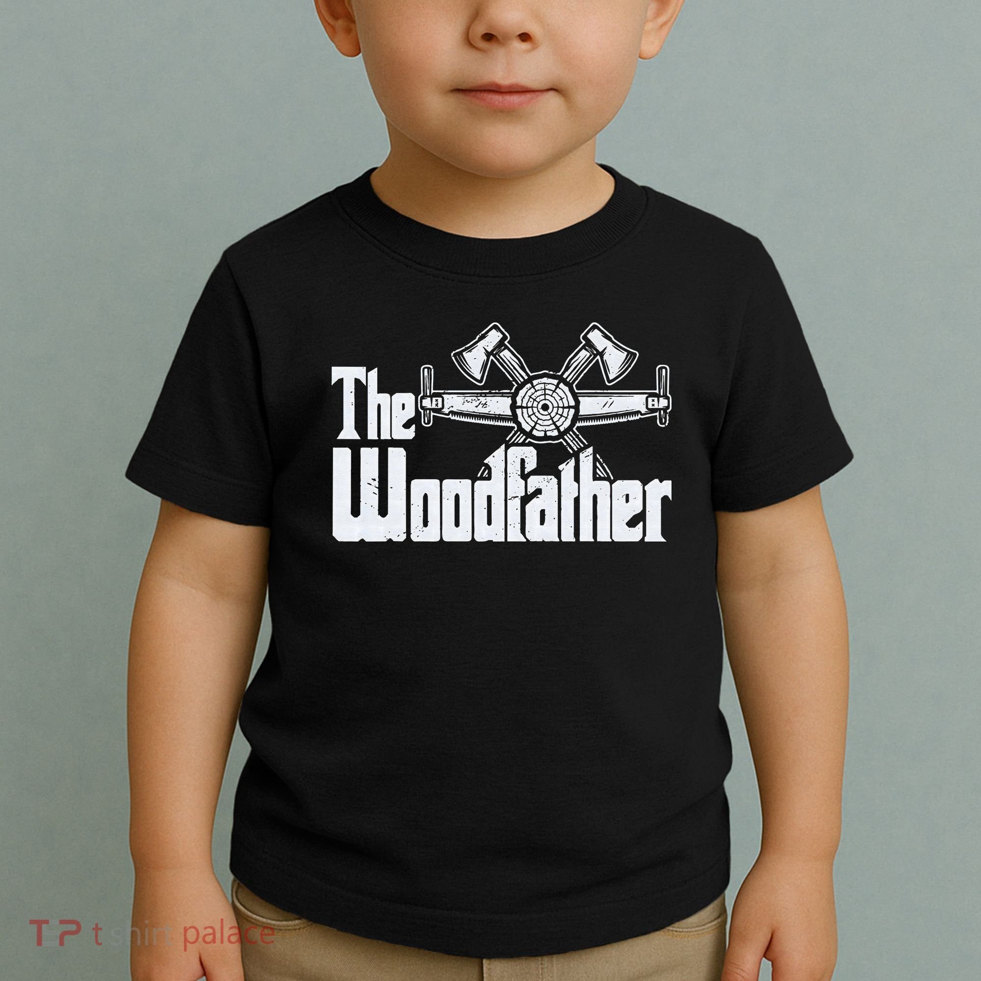 Fathers Day The Woodfather Woodworker Father Toddler T-Shirt