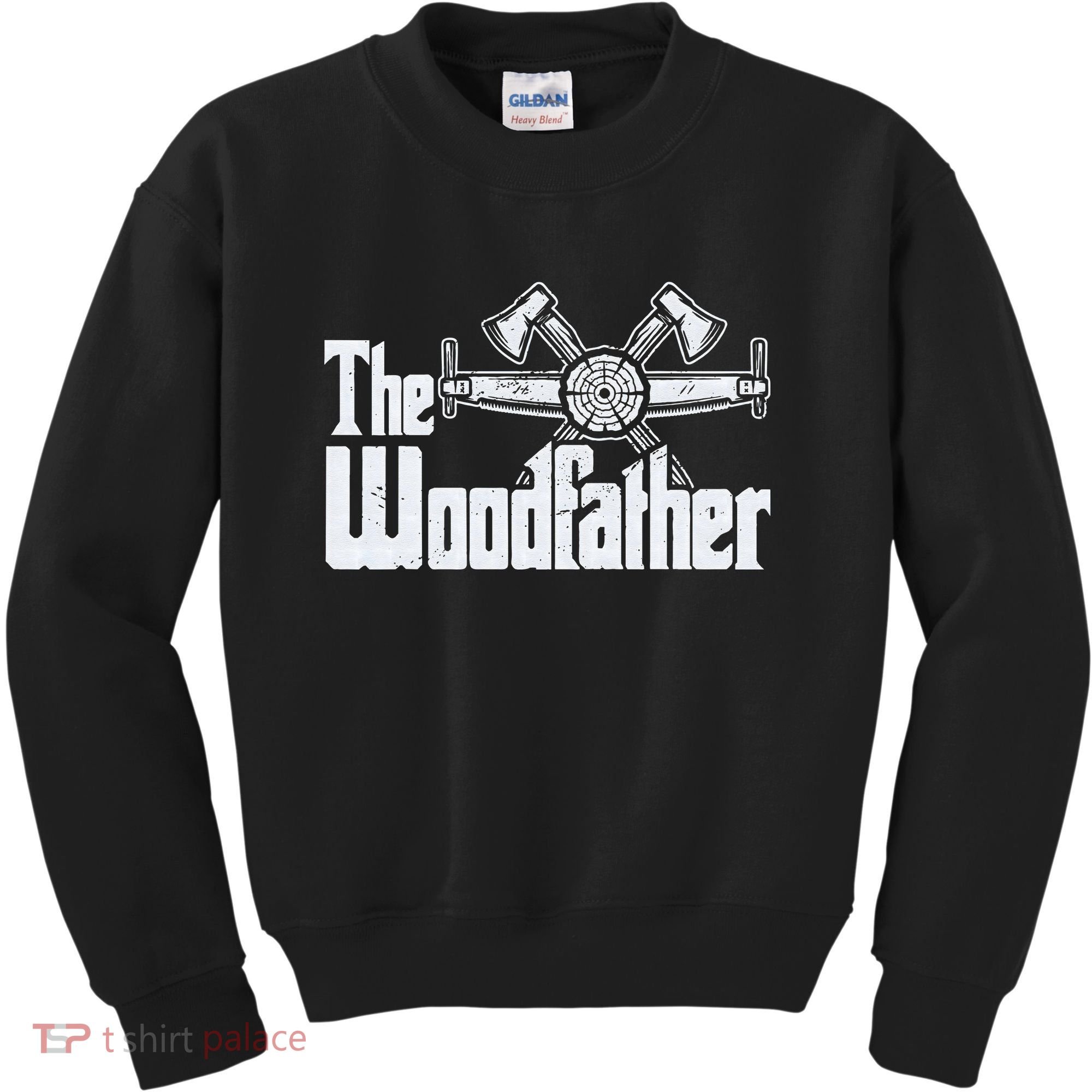 Fathers Day The Woodfather Woodworker Father Kids Sweatshirt