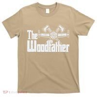 Fathers Day The Woodfather Woodworker Father T-Shirt thumb 0
