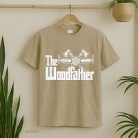 Fathers Day The Woodfather Woodworker Father T-Shirt thumb 2