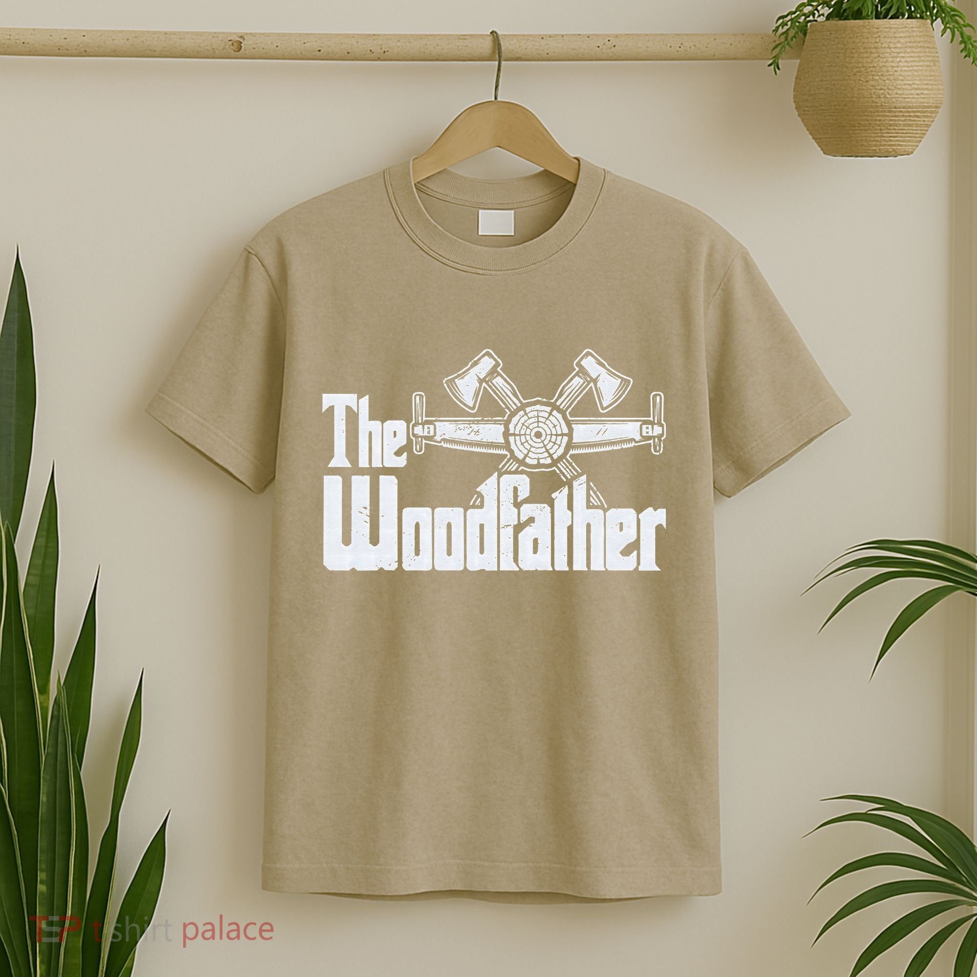 Fathers Day The Woodfather Woodworker Father T-Shirt