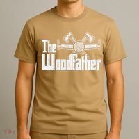 Fathers Day The Woodfather Woodworker Father T-Shirt thumb 3