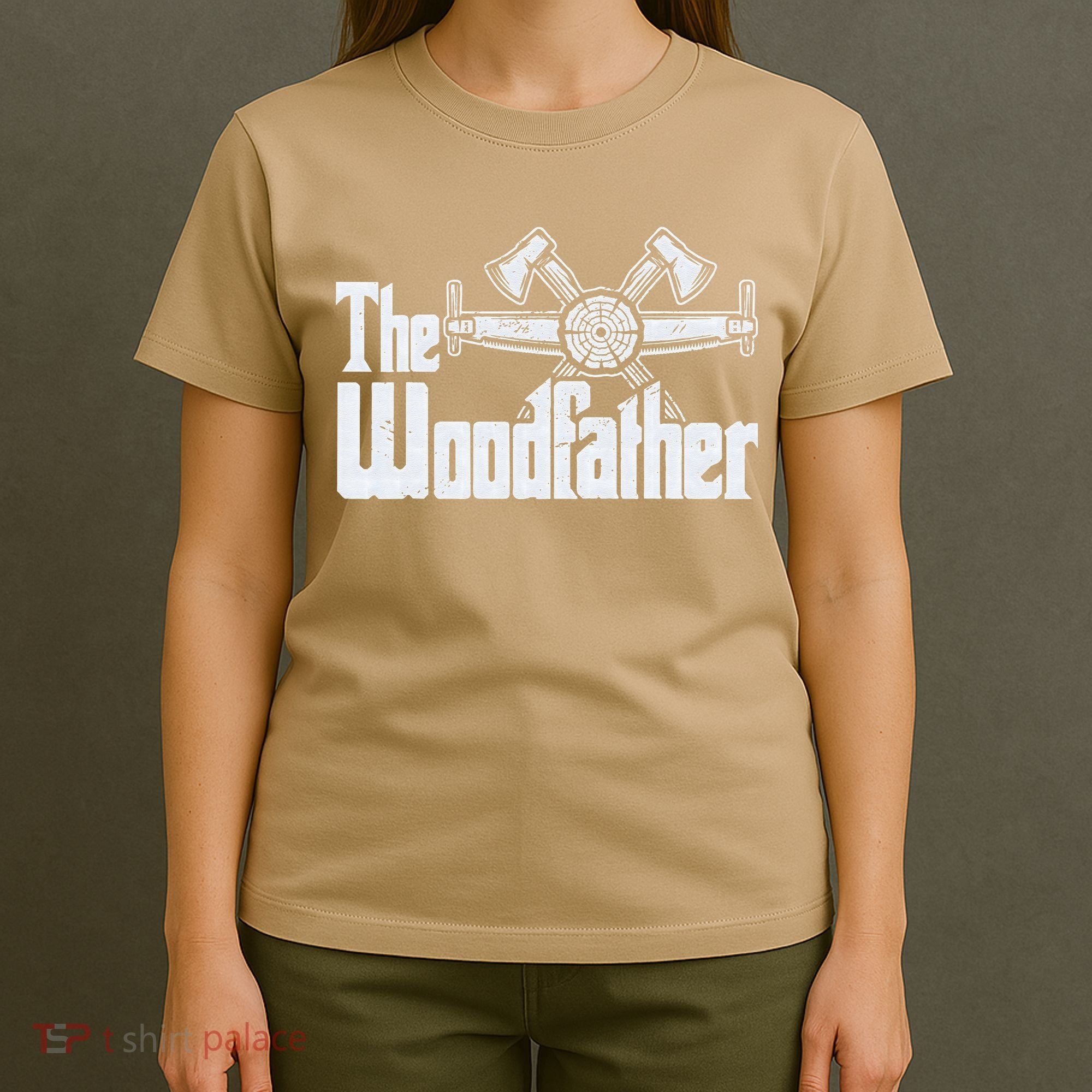 Fathers Day The Woodfather Woodworker Father T-Shirt