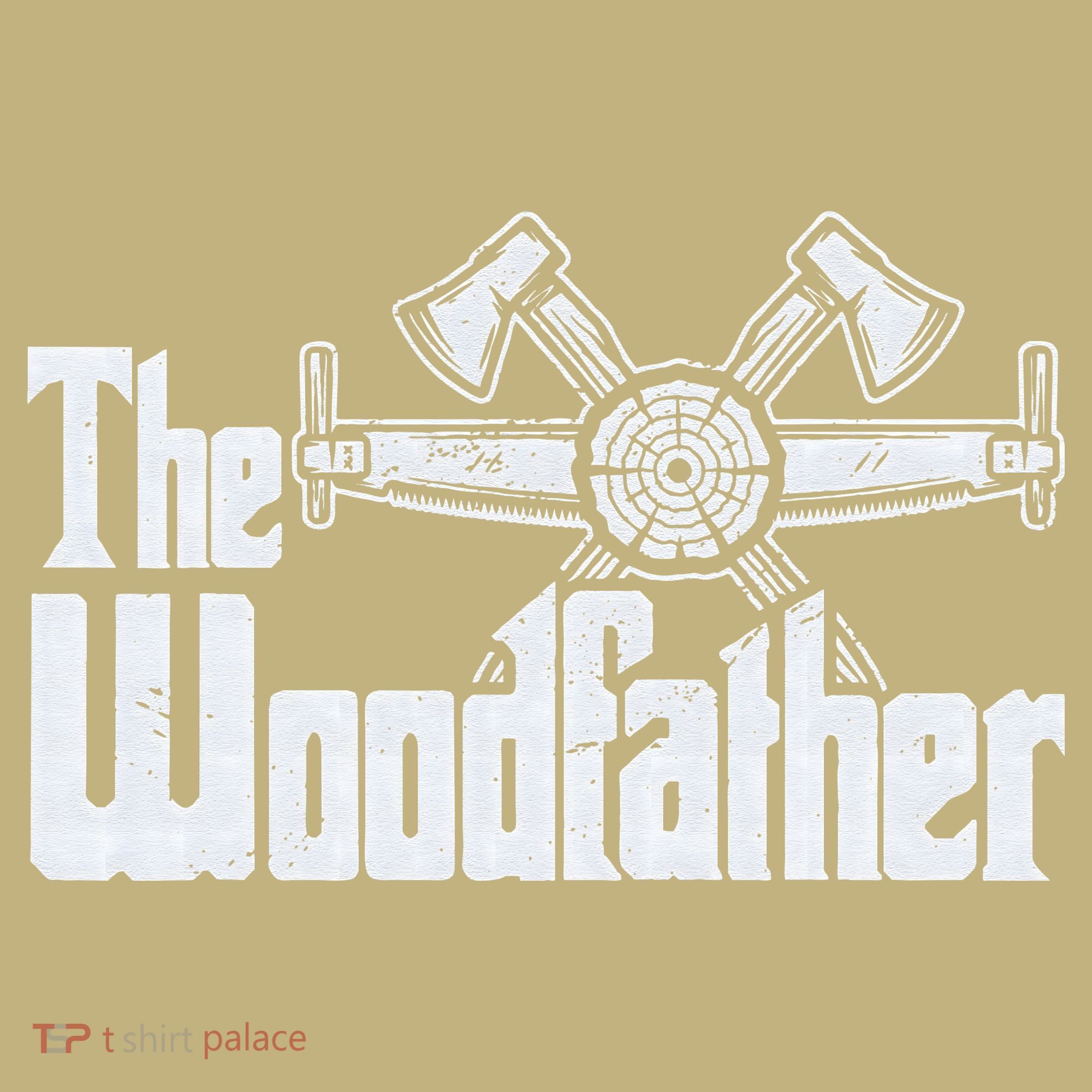 Fathers Day The Woodfather Woodworker Father Kids T-Shirt
