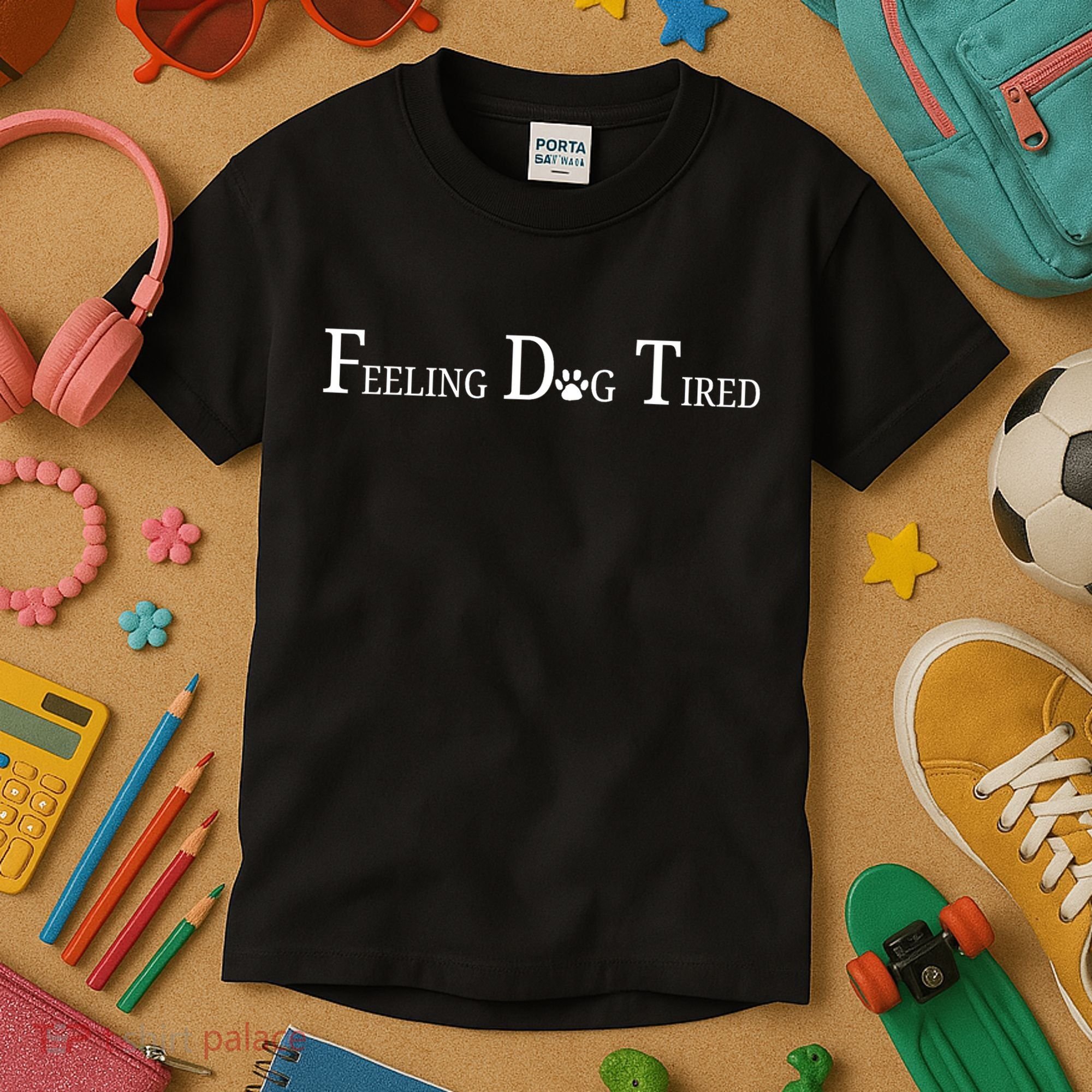 Feeling Dog Tired   Kids T-Shirt