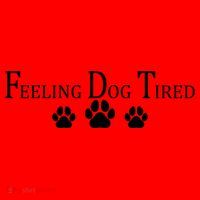 Feeling Dog Tired   Santa Hat thumb 1