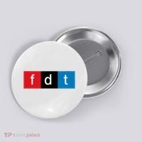 Foxtrot Delta Tango Protest Pun Button thumb 0